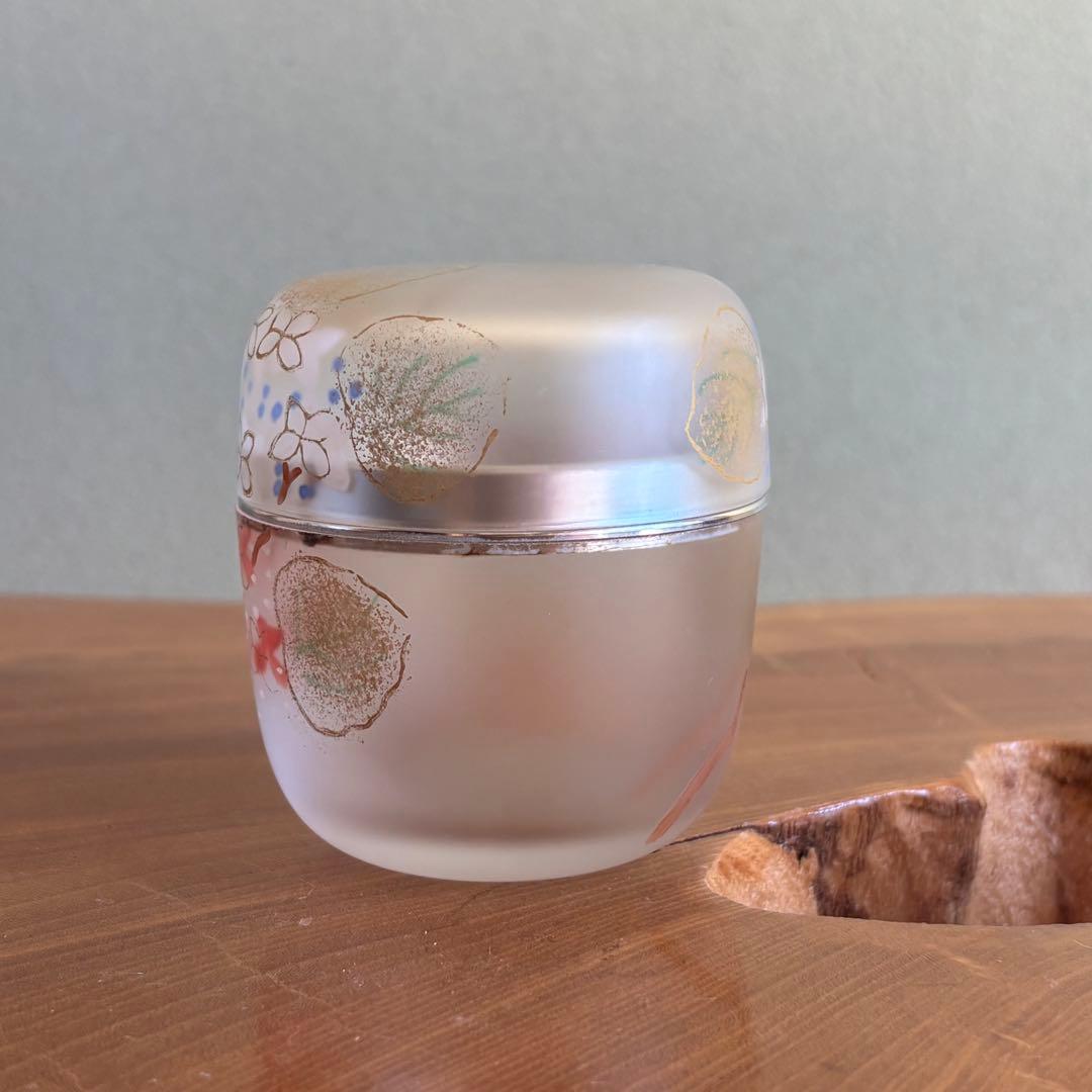 義山 硝子 棗 水崎長寿 紫陽花 共箱 茶道具