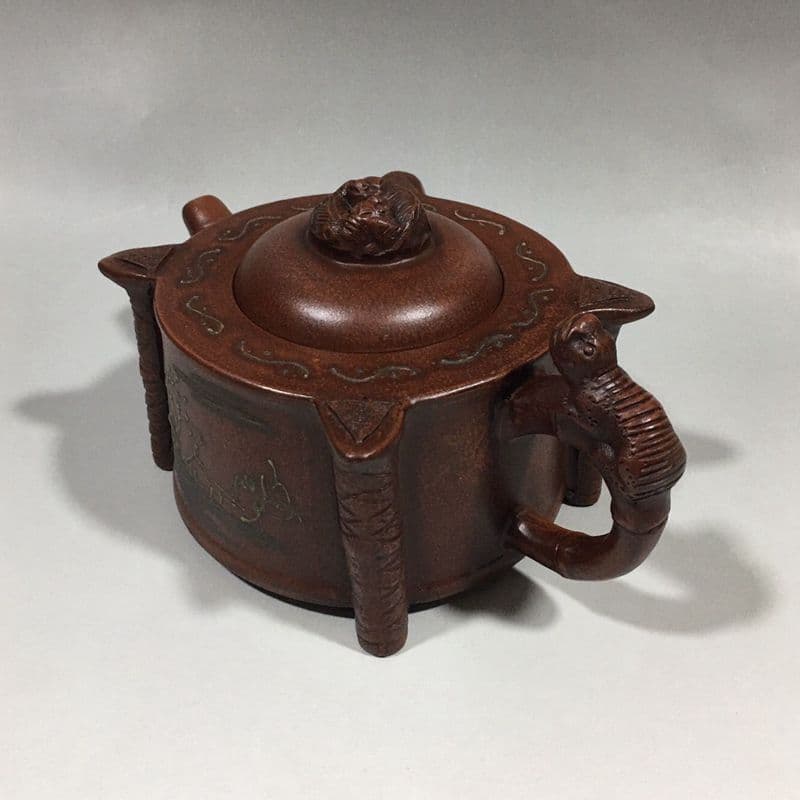 宜興  紫砂壷  チ竜紫砂壷  工芸品 美術品 置物