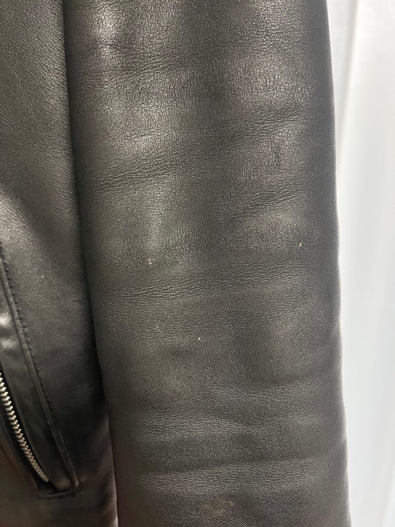 Schott ブラック レザー シングルライダース 38