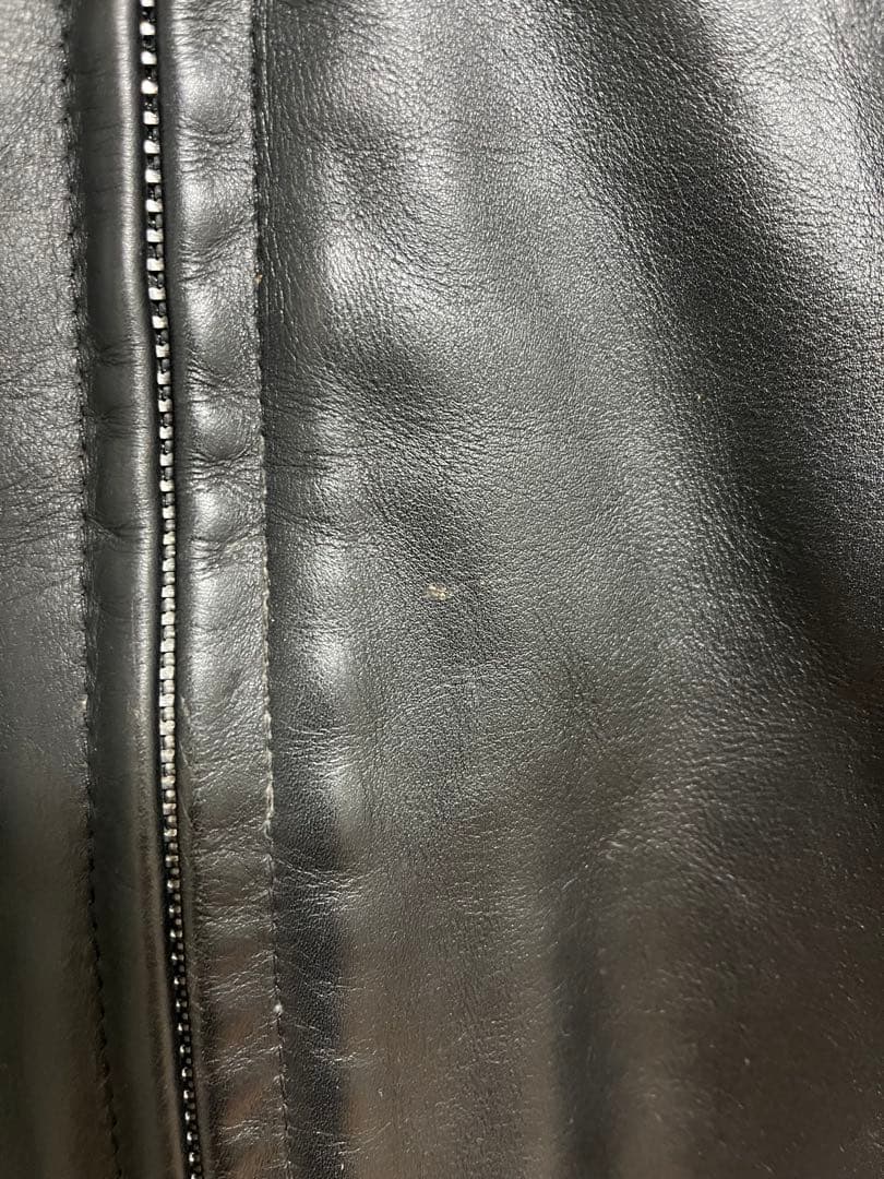 Schott ブラック レザー シングルライダース 38