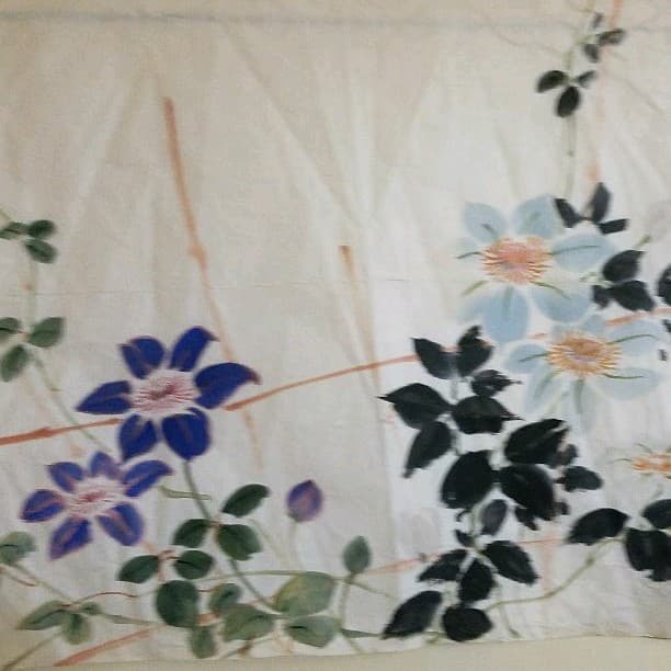 福田平八郎　てっせん　紙本　肉筆　捲り