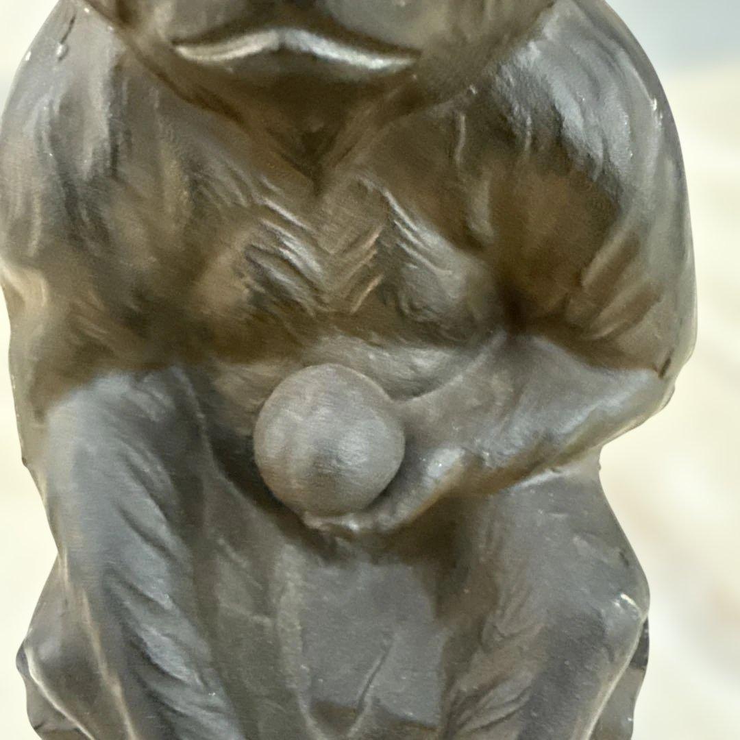 高岡鉄器　環水作　鉄製　猿の置物 約20cm オプジェ