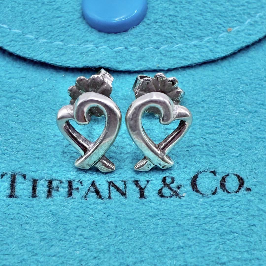 ティファニー　ラビングハート　ピアス　スタッド　シルバー　パロマピカソ