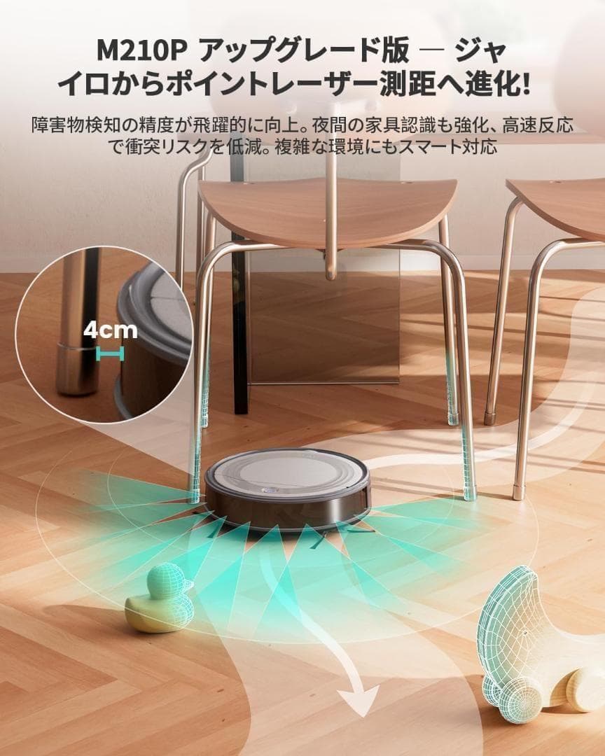 【新品未開封】Lefant M310 ロボット掃除機 4500Pa強力 水拭き