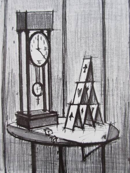 ベルナール・ビュッフェ 、「トランプの城」、画集より、状態良好　新品額付