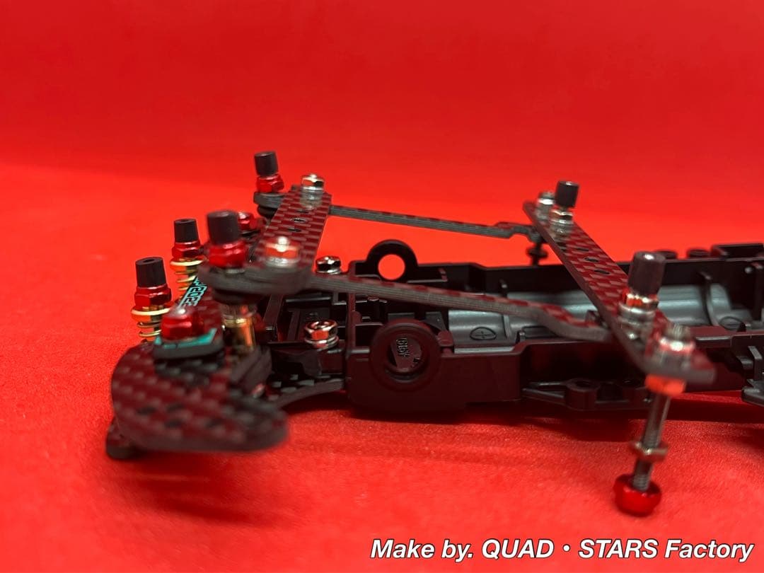 【ミニ四駆・VZ用】2軸ATピボットバンパー＋フロント提灯　2022／カーボン