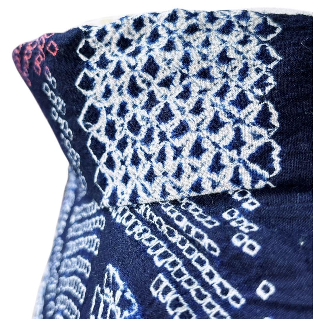 A98夏着物　洗える　有松鳴海絞り 高級浴衣 花 綿　祭り　花火会