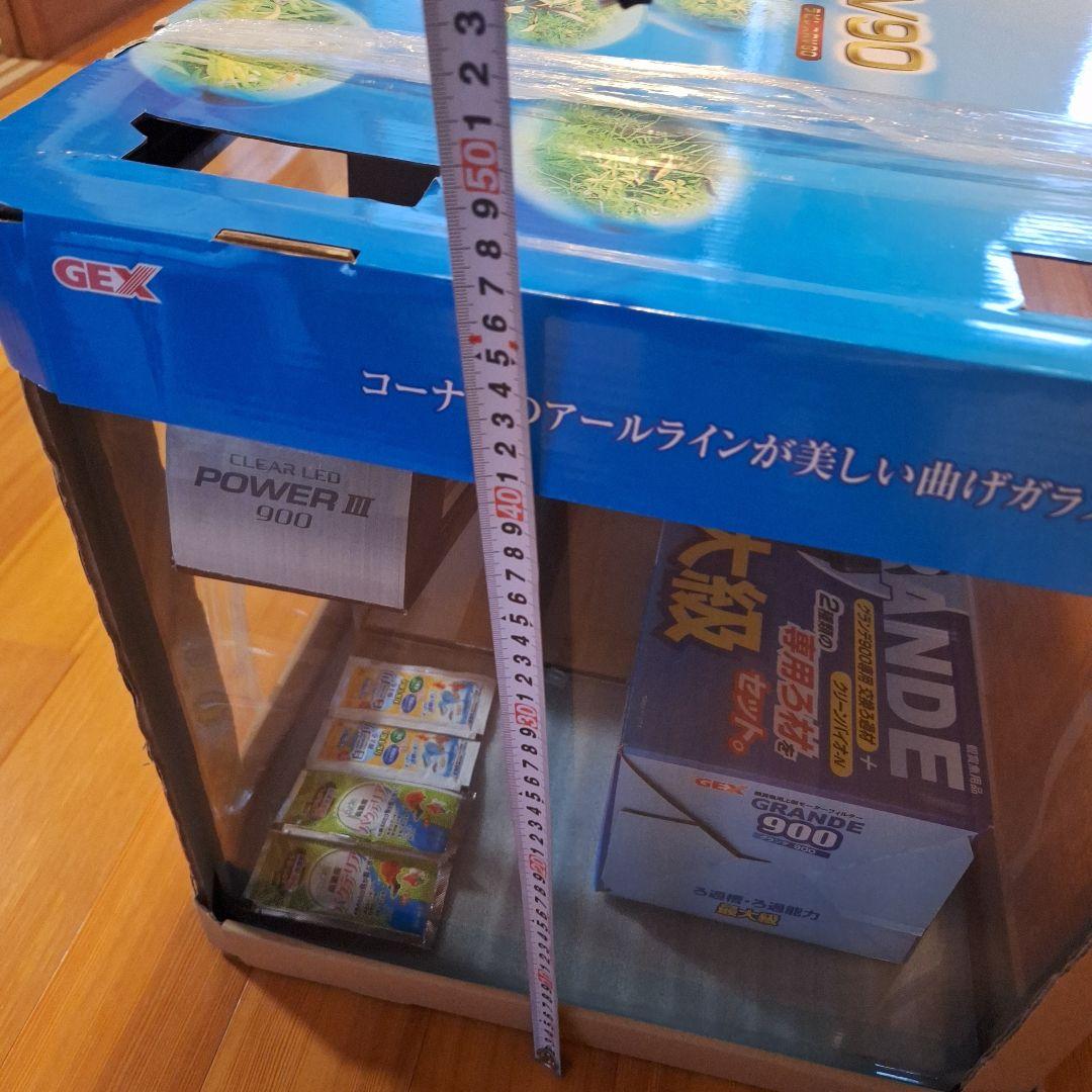 GEX ラピレスRV90 LEDフルセット 90cm曲げガラス水槽