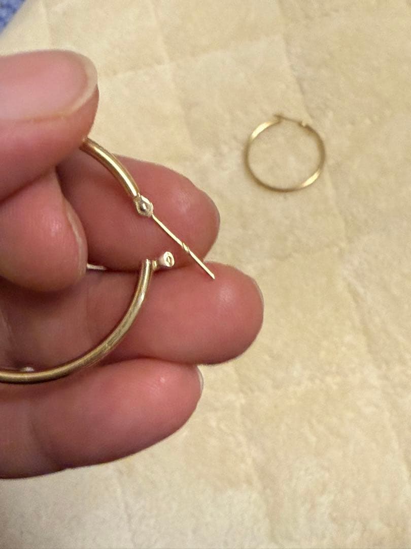 専用ページ5/1。18金 フープイヤリング