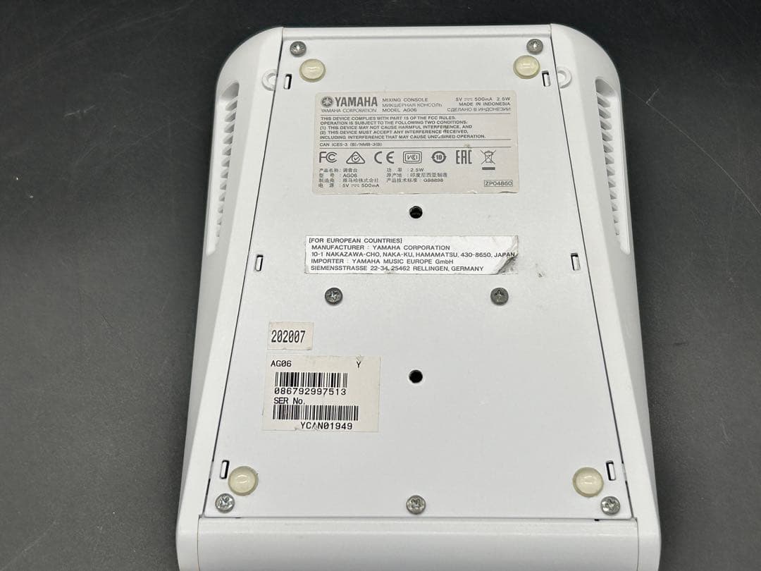 YAMAHA USBミキサー AG06 動作確認済み