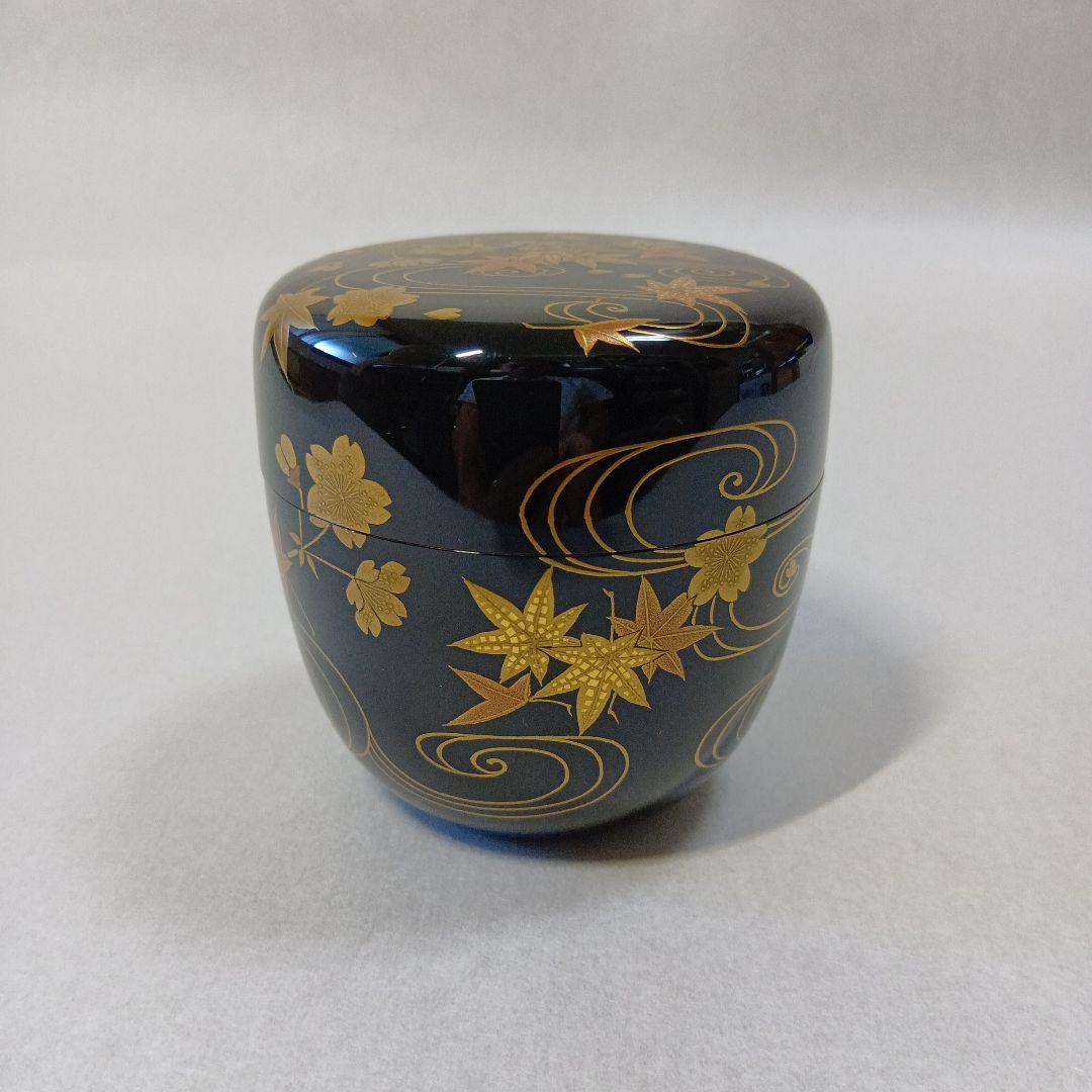 茶道具　大棗雲錦流水蒔絵