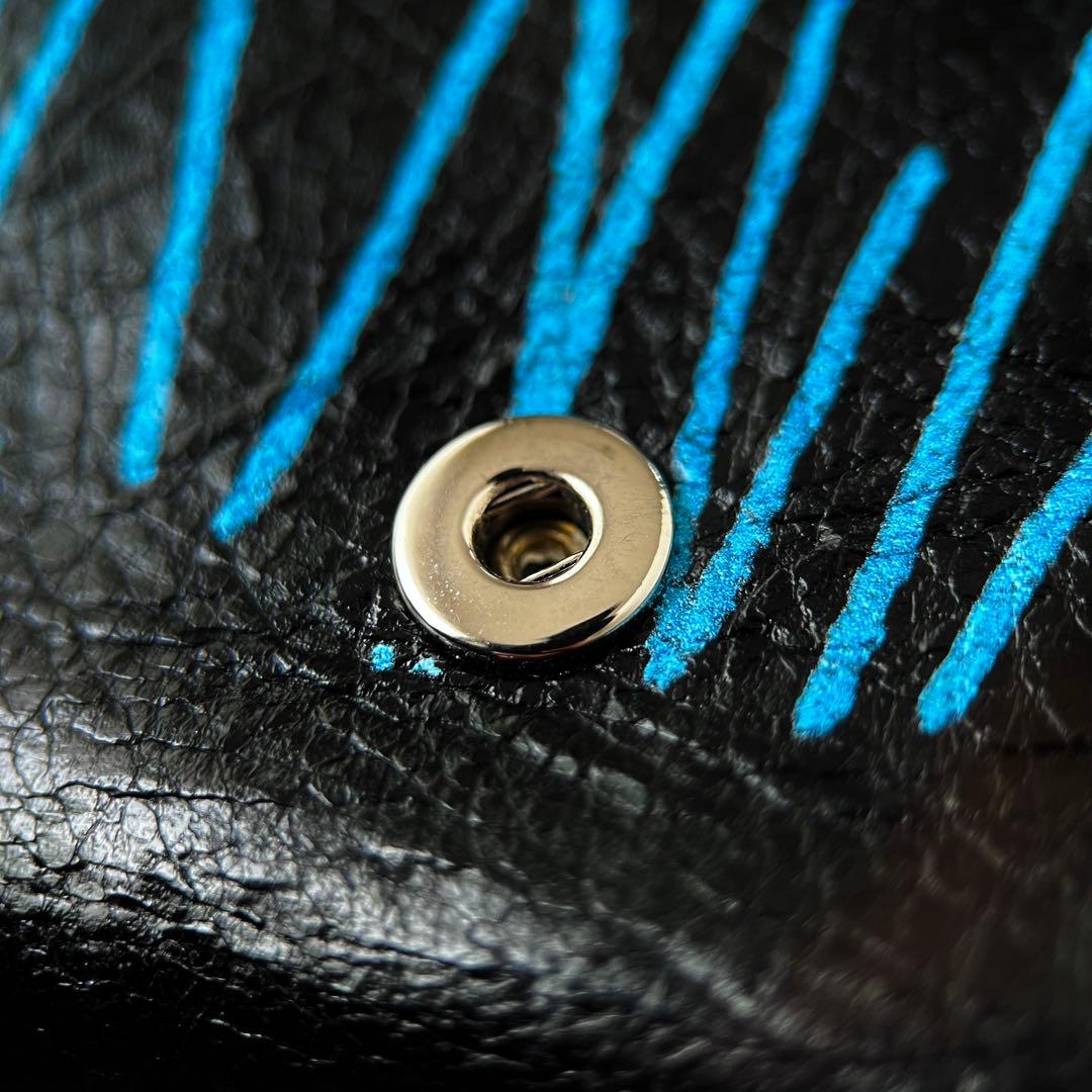 美品 バレンシアガ ペーパー ミニウォレット グラフィティ ブラック 財布