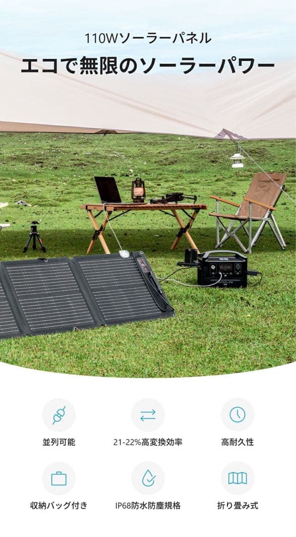 ECOFLOW 110W ソーラーパネル