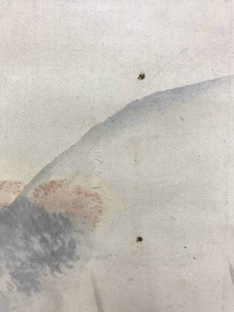 真作/樵渓/高尾紅葉図/秋景山水図/秋山水図/掛軸/名家伝来/AE-10