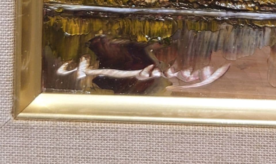 【梶木稔】 作家物 サイン 日高牧場 絵画 風景画 油彩 肉筆 油絵 額縁