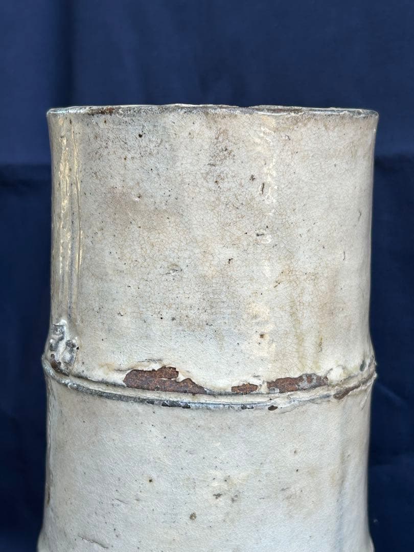 ◎ 粉引花器　時代物　茶器　床飾　骨董