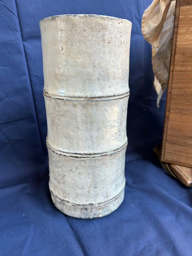 ◎ 粉引花器　時代物　茶器　床飾　骨董