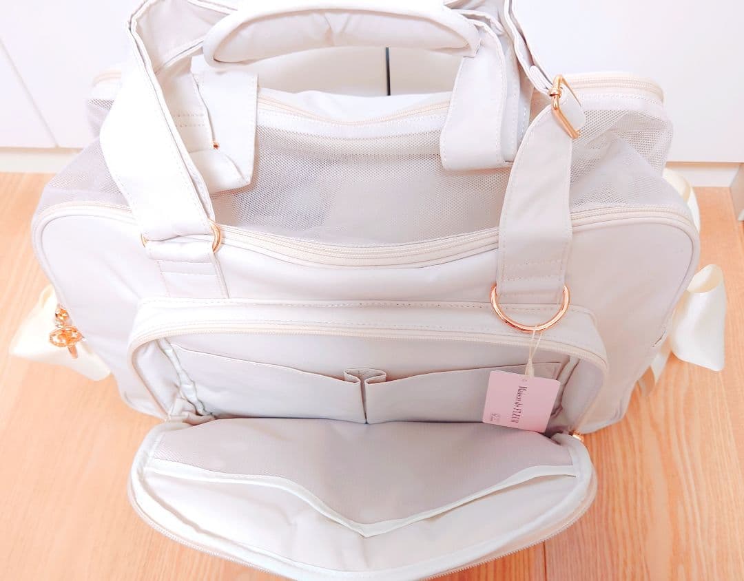 【新品】Maison de FLEUR 撥水 サイドリボンキャリーバッグ