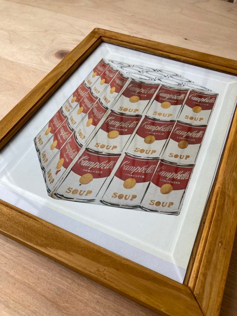 Andy Warhol Campbell’s Soup缶　立体　ウォーホル　額入