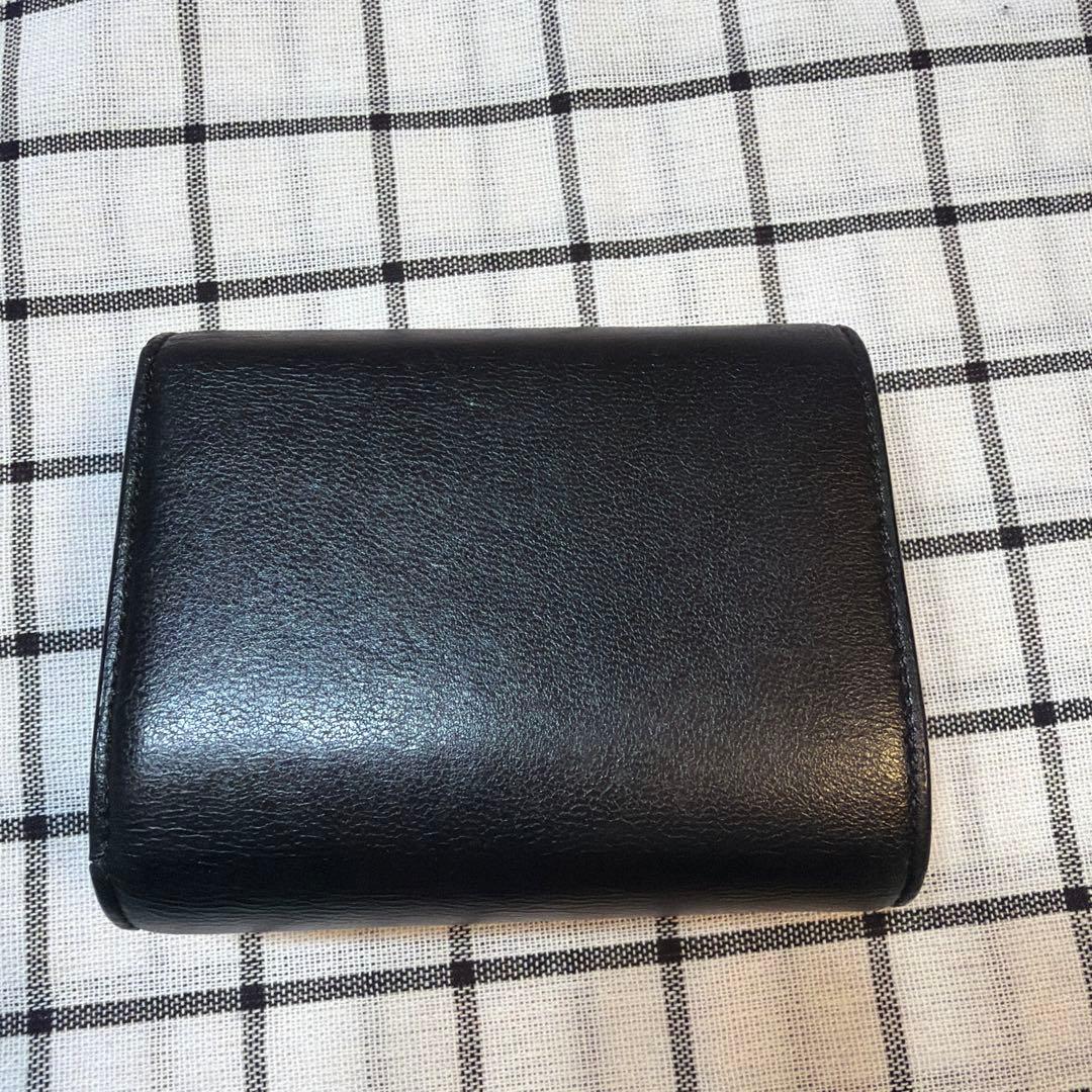 CELINE ブラックレザー 三つ折り財布