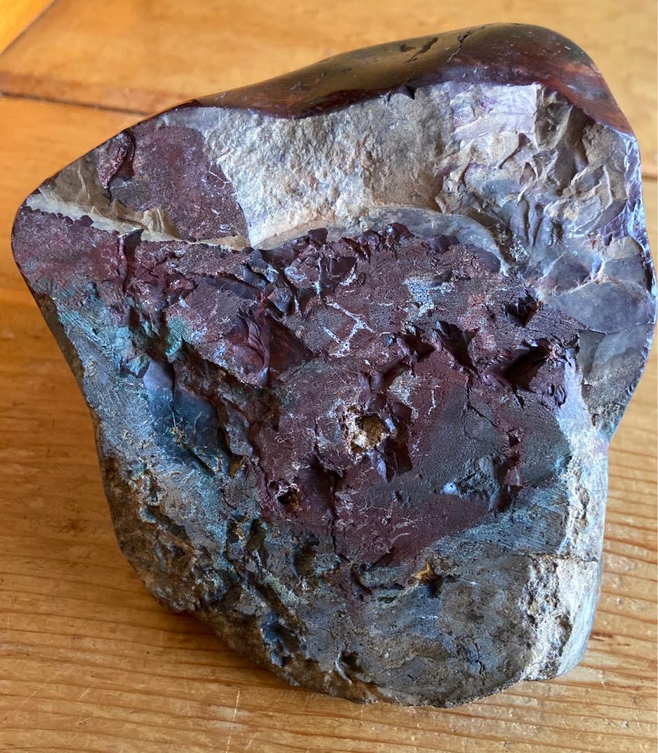 蔵出し！昭和レトロ・アンティーク＊　国産鉱物・天然石置き飾り石・台座付き　＊