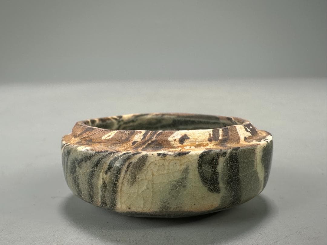 朝鮮古美術　15～16世紀　李朝時代 粉青沙器　練上　絞胎　小合　香合韓国美術