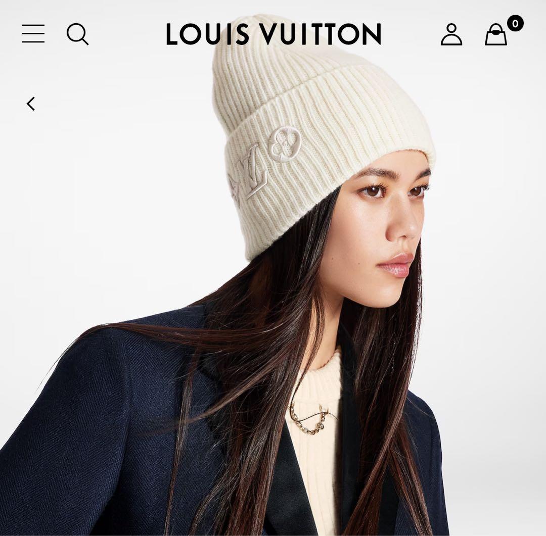 LOUIS VUITTON フラワーモチーフ ニットキャップ ビーニー