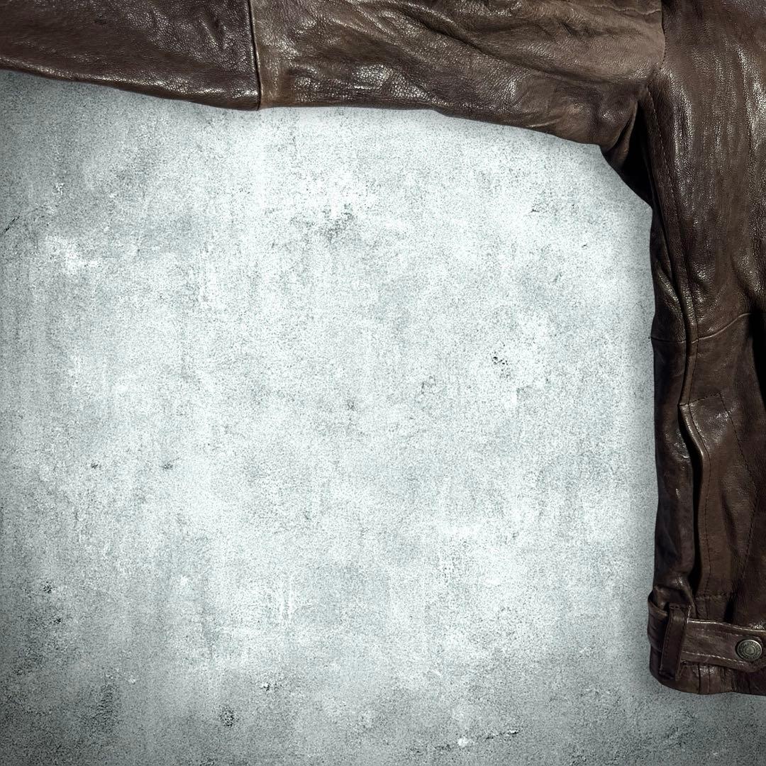 トルネードマート ラムレザー シングルライダースジャケット L