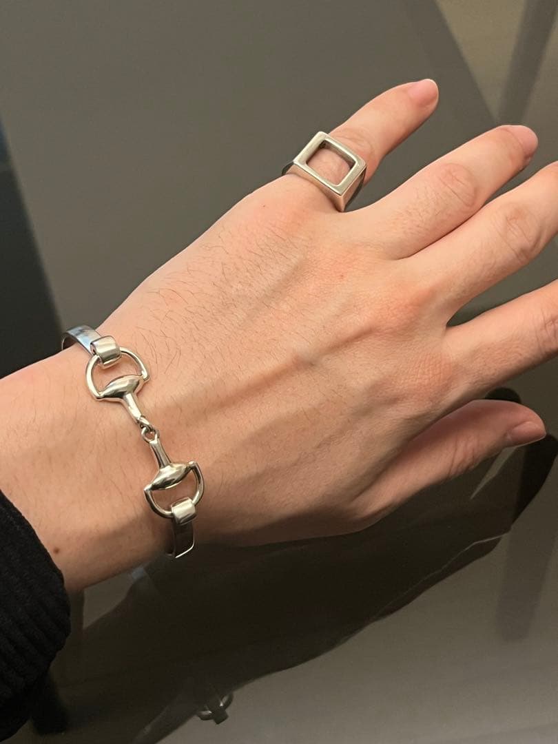 シルバー925 ホースビット ブレスレット ヴィンテージ　メキシカンジュエリー