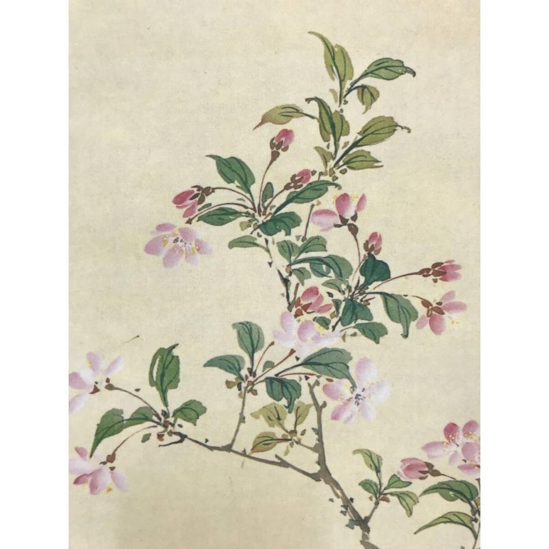 複製/野口小蘋/牡丹図/工芸品/木蓮/花図/花鳥図/掛軸☆宝船☆AK-224