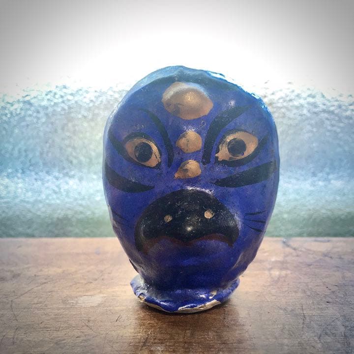 埼玉県 廃絶 郷土玩具 越谷市 砂原張子 松沢栄一 第六天神社　天狗　烏天狗　狐