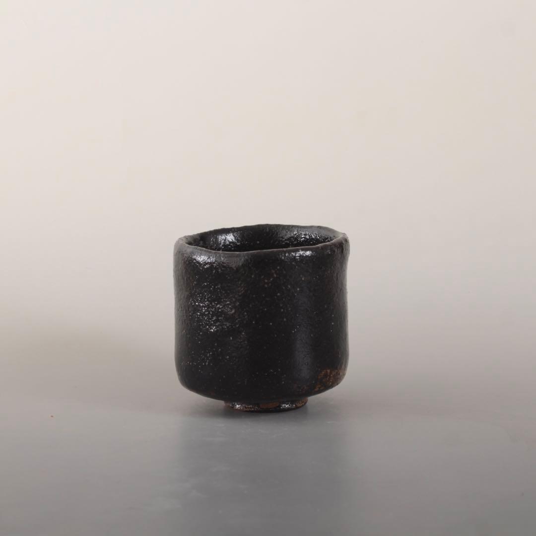 bluesky 黒楽 筒茶碗 茶道具 古道具 アンティーク