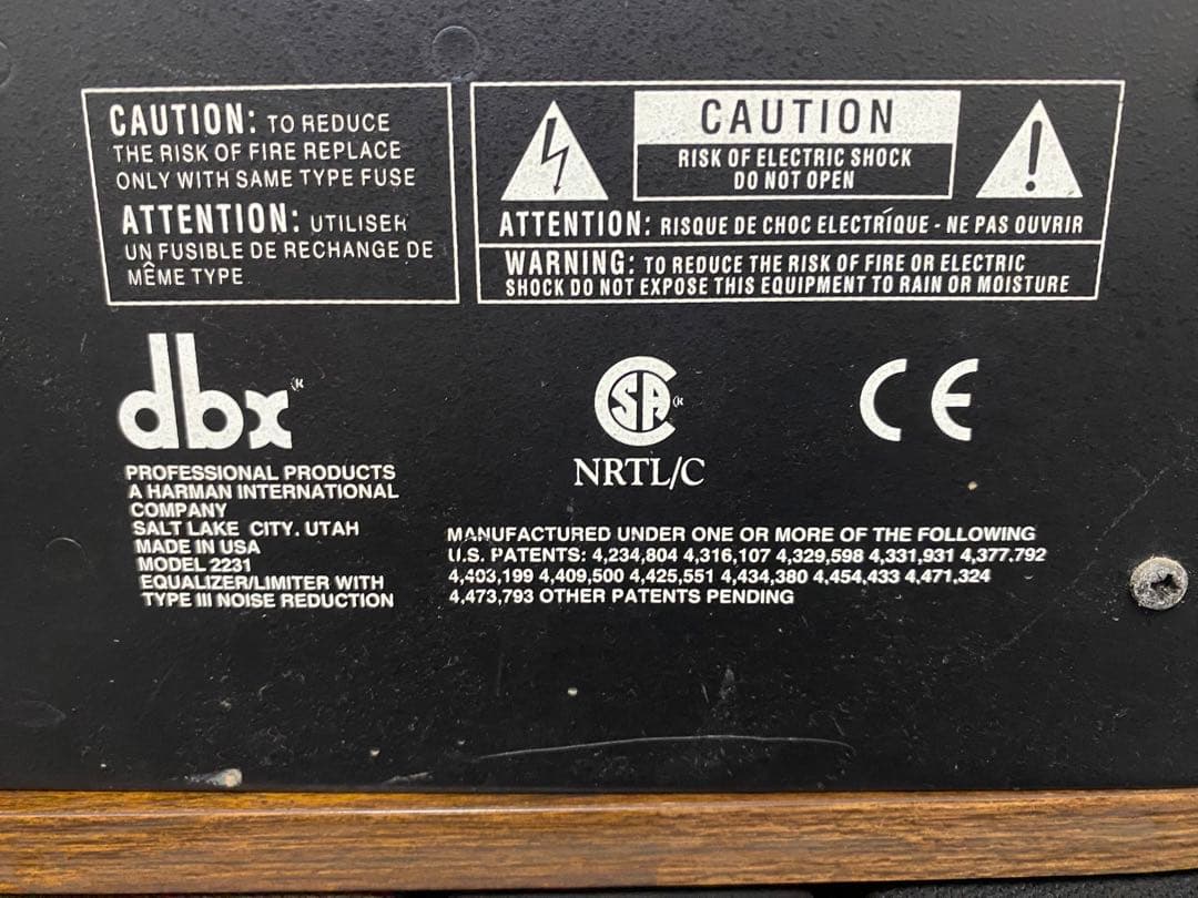 グラフィック・イコライザー　ＤＢX 2231 MADE IN USA