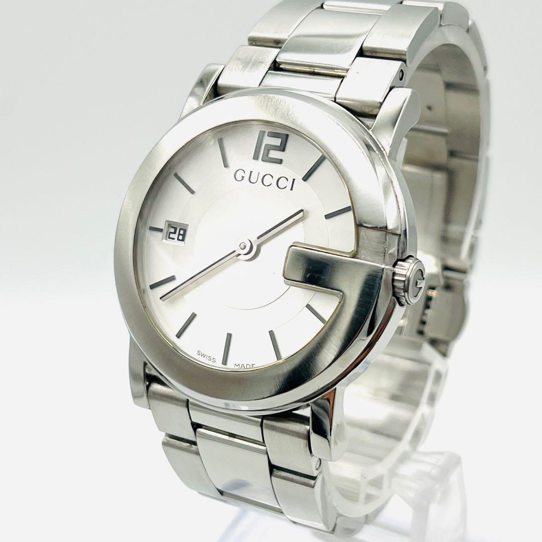 【極美品】GUCCI 101J シルバー文字盤 シルバーベルト