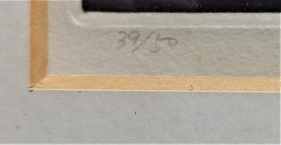 齋藤カオル「「風（その足もとに）」」 メゾチント（銅版画）作品