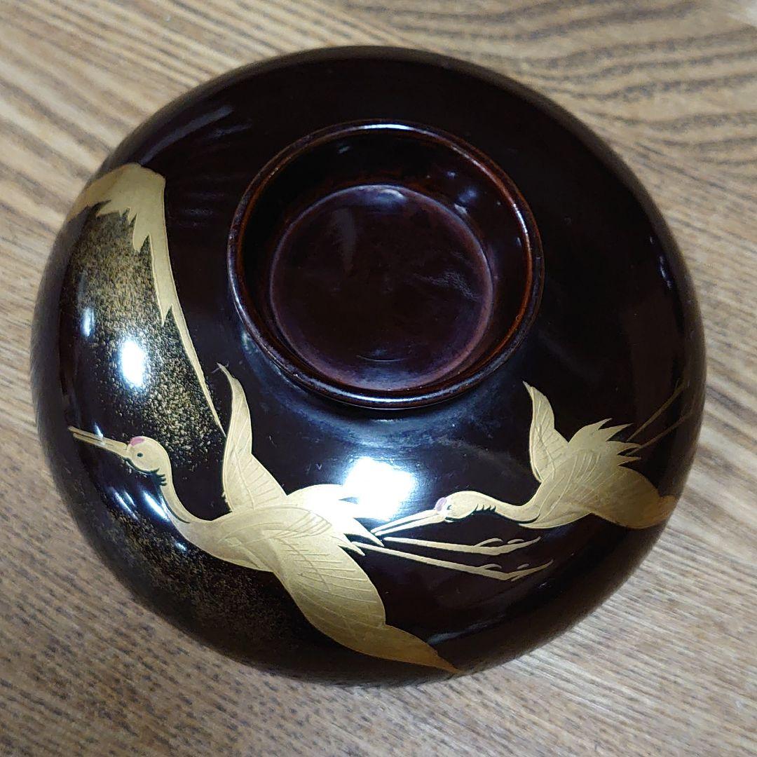 昔の吸物椀10客セット「うA1 鶴 富士山 レトロ 明治 大正 昭和 江戸」