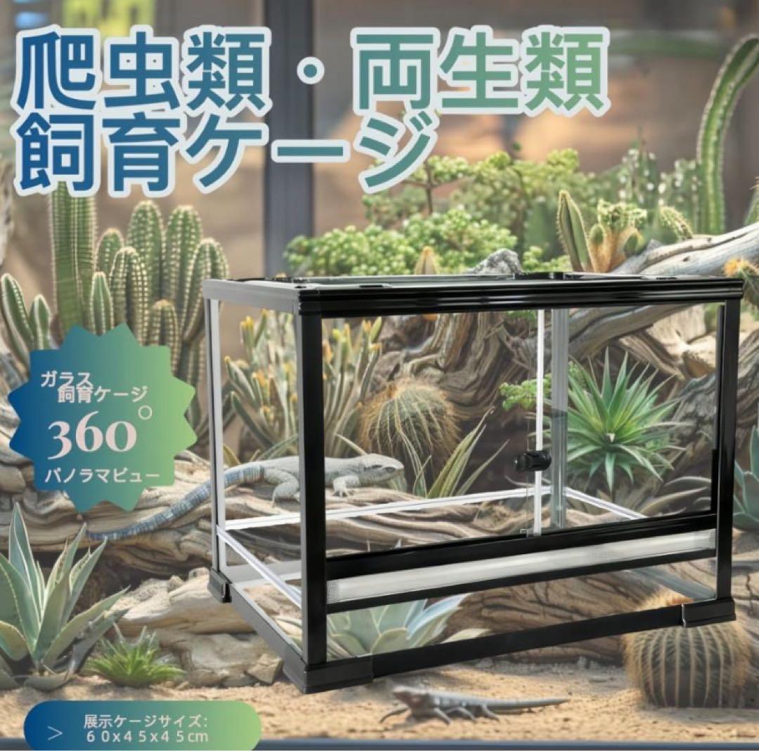 オリジナル組み立て式爬虫類両生類飼育ケージガラス飼育ケージ60x30x30cm