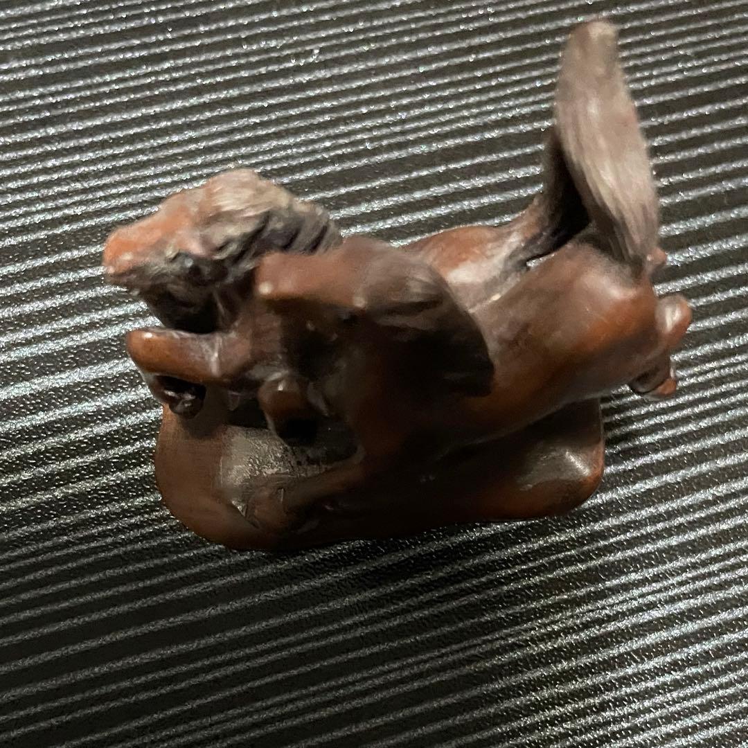 【木彫り】躍動感ある2頭の馬の置物／ハンドメイド彫刻／インテリア雑貨