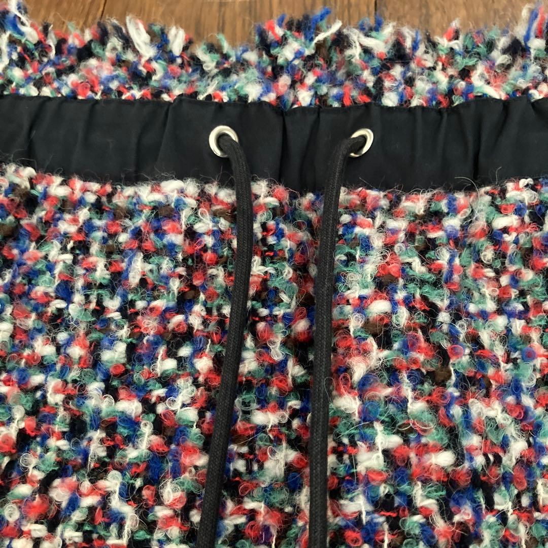 【美品】sacaiマルチカラーツイードスカート