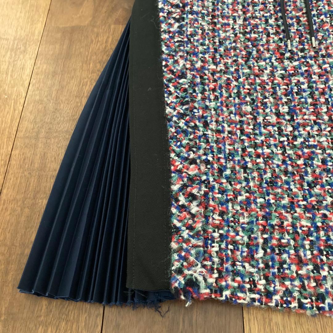 【美品】sacaiマルチカラーツイードスカート
