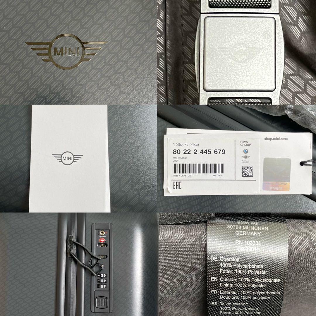 ミニクーパー　キャリーケース　黒　旅行　ロゴ　4輪　ファスナー　ロック式