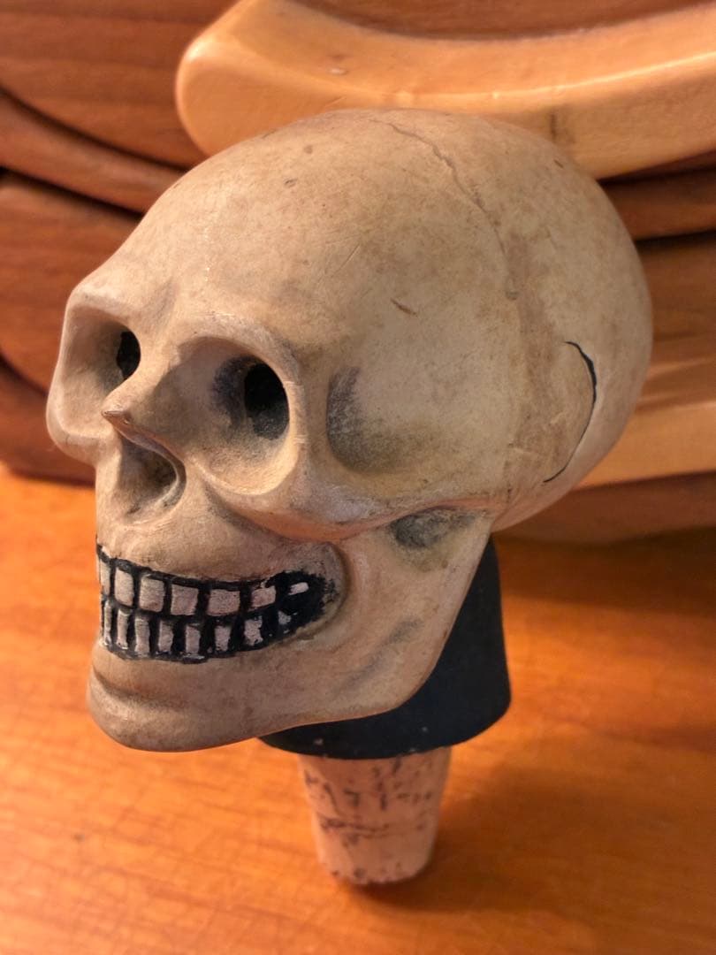 ビンテージ　スカル　髑髏　骸骨　デカンタ　死神　Poison 毒瓶　ホラー