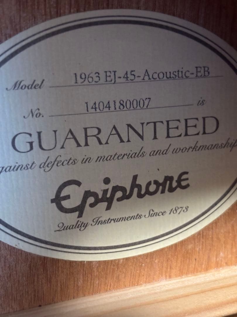 程度上々々❗️ Epiphone エピフォン1963EJ-45-EB調整済‼️