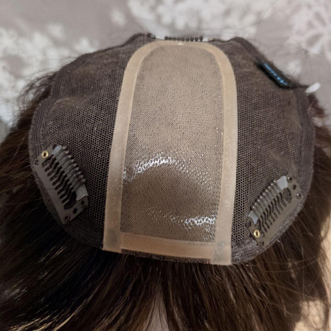 MALIBU ダークブラウン ショートウィッグ クリップ式　部分ウィッグ