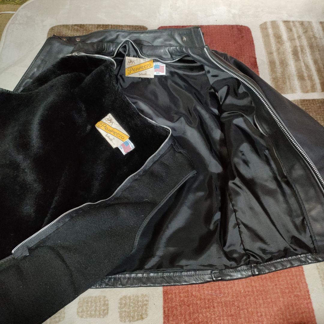 重厚な革質　美品　人気 Schott　641 牛タグ　３４ ヘビーステアハイド