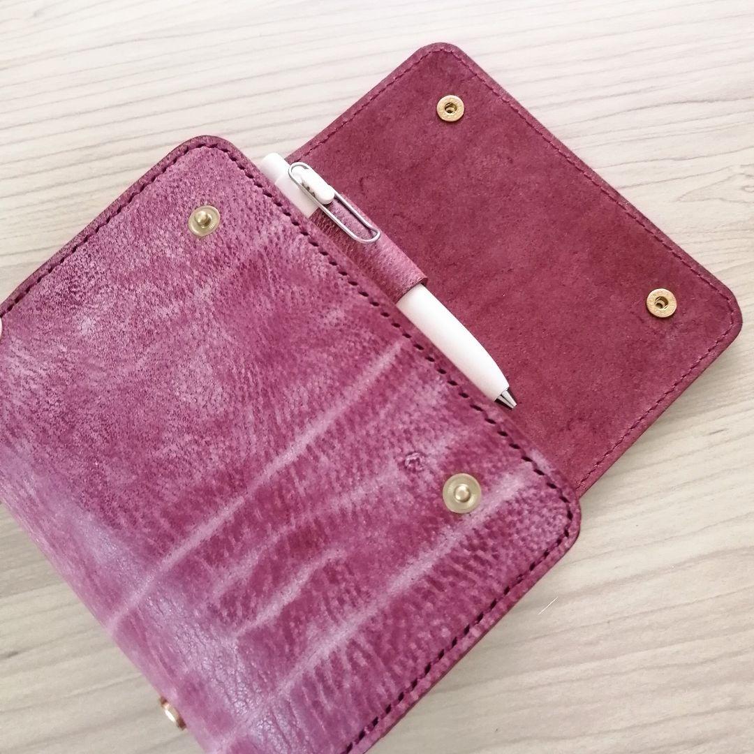 ミニ6 システム手帳 ワインレッド