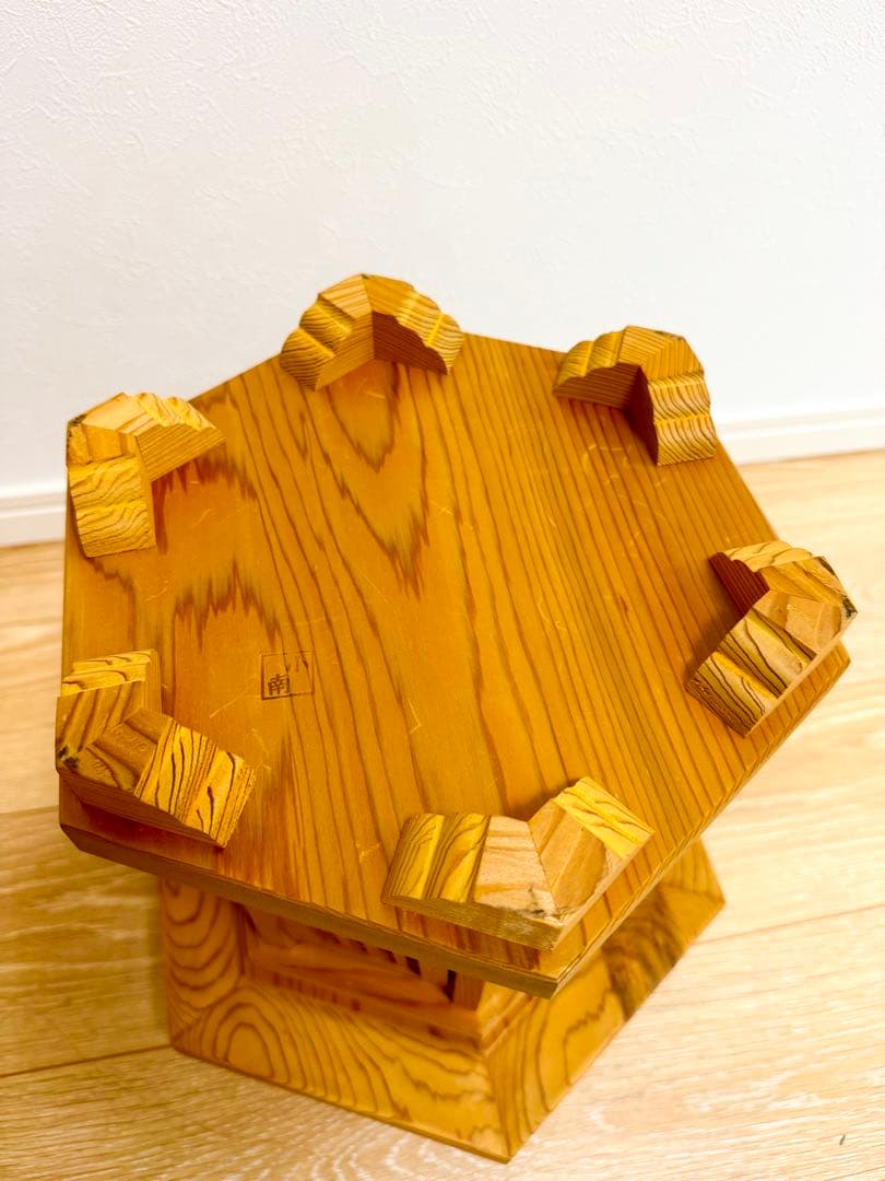 伝統工芸士 小南吉彦 作 春日杉 六角釣燈籠 吊行灯 高34cm