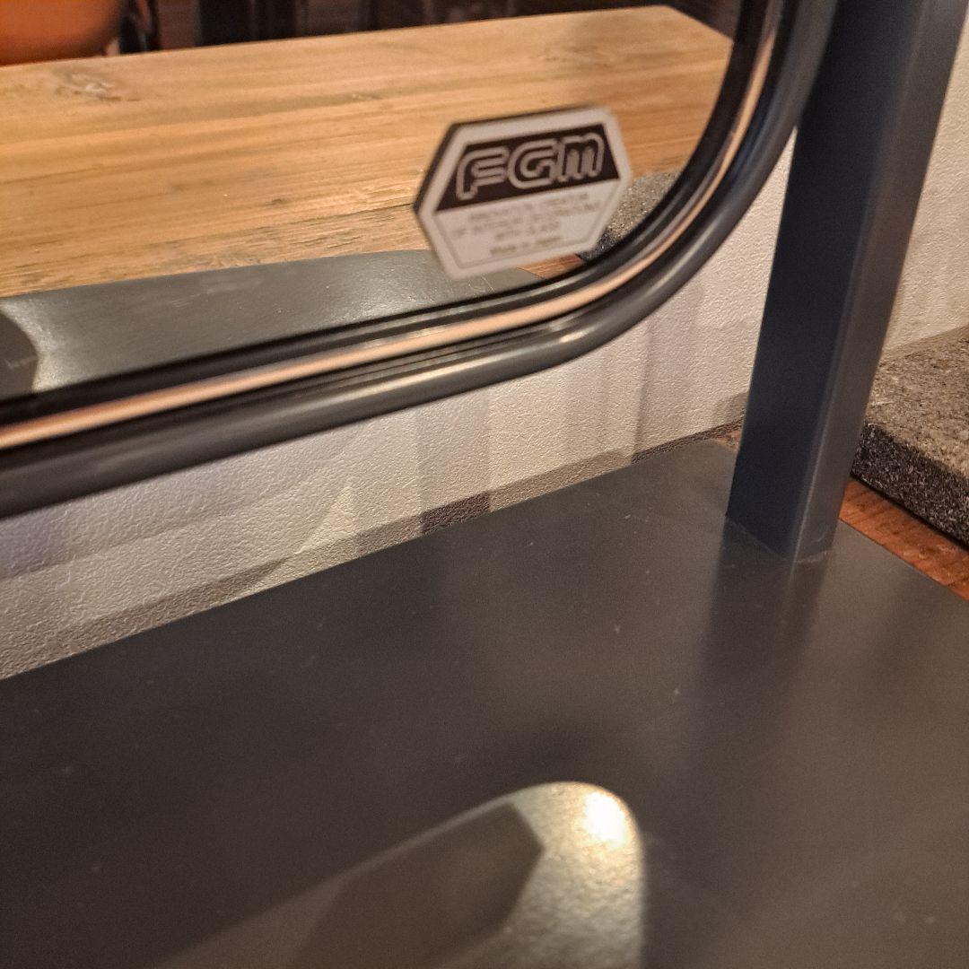 ヴィンテージ　アンティーク　 グレー ミラー　卓上　スイング　インダストリアル