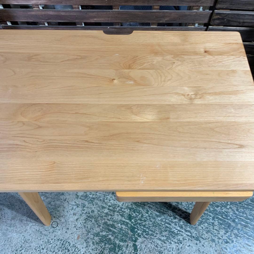 J492\" 現状品 掘田木工 天然木デスク W800