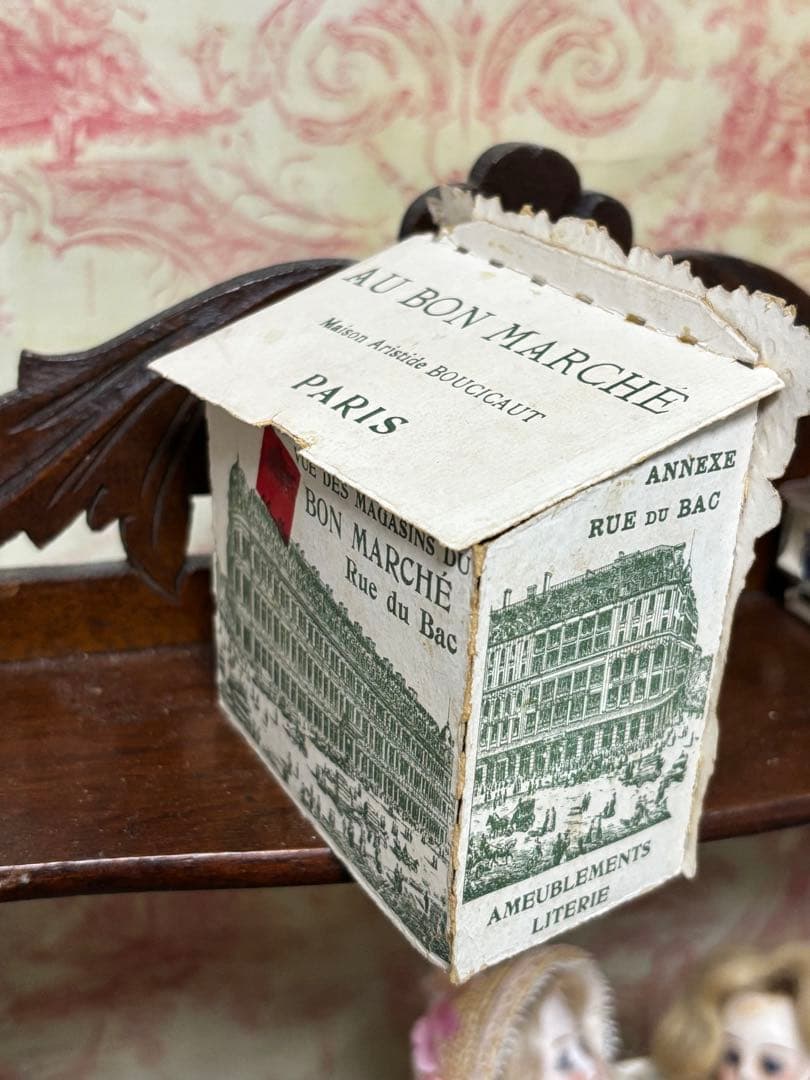 希少フランスアンティーク　ボンマルシェの立体クロモカード　長靴を履いた猫